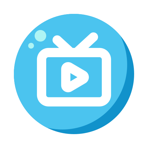 Ícone de televisão representando grade completa de canais ao vivo P2Server com transmissões nacionais, internacionais, esportes e notícias 24/7